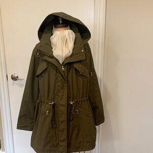 Vince Camuto Olive Hooded Jacket